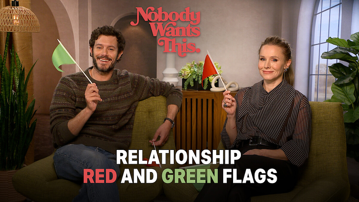 Adam Brody and Kristen Bell discuss relationship red flags for Nobody Wants This
